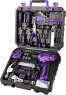 DEKO Caisse a Outil Avec Perceuse Visseuse Multifonction Sans Fil 8V, 126 Pièces Malette Outils complete, Ensemble d